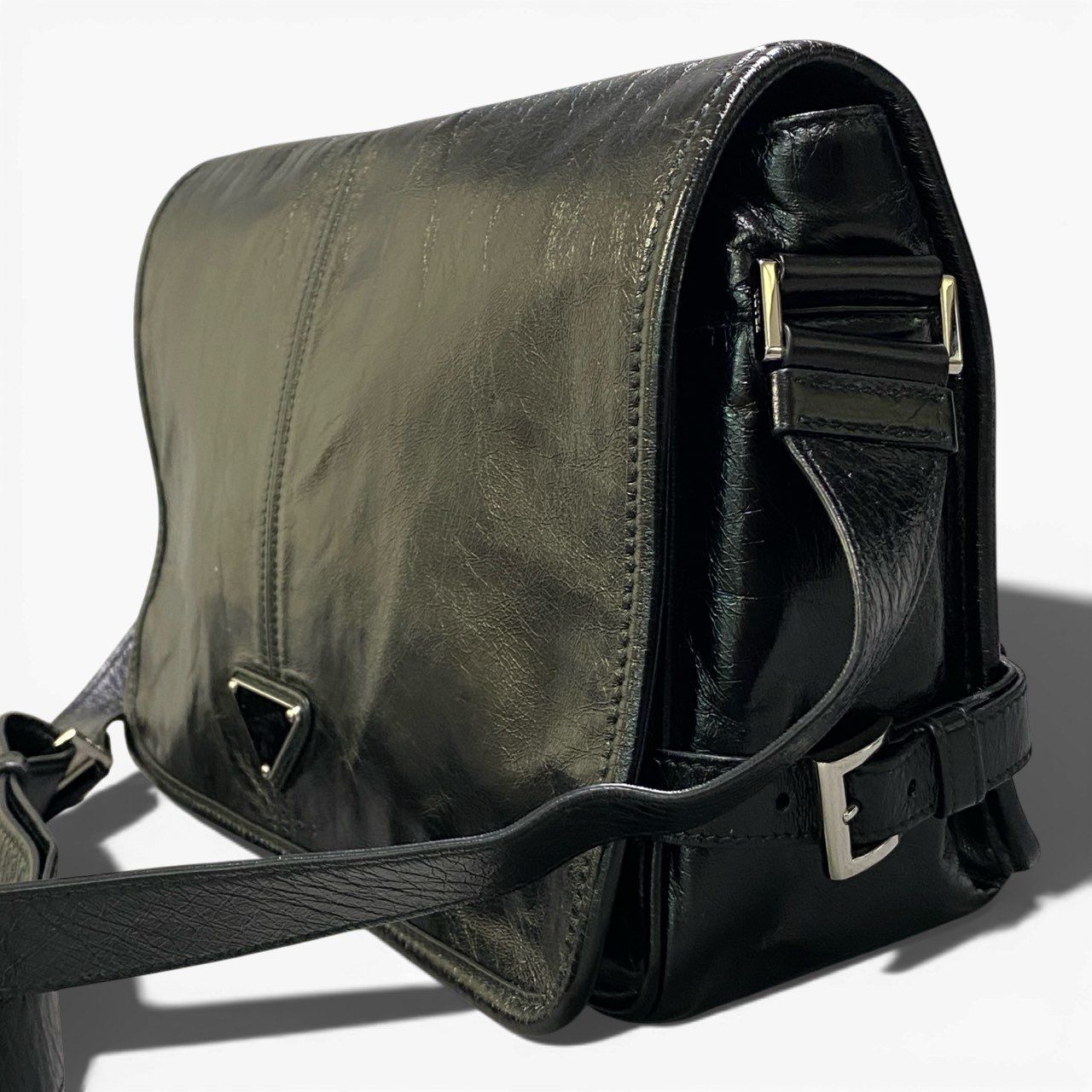 b17 【美品】PRADA プラダ 2VD073 ソフトルックスレザー ショルダー 