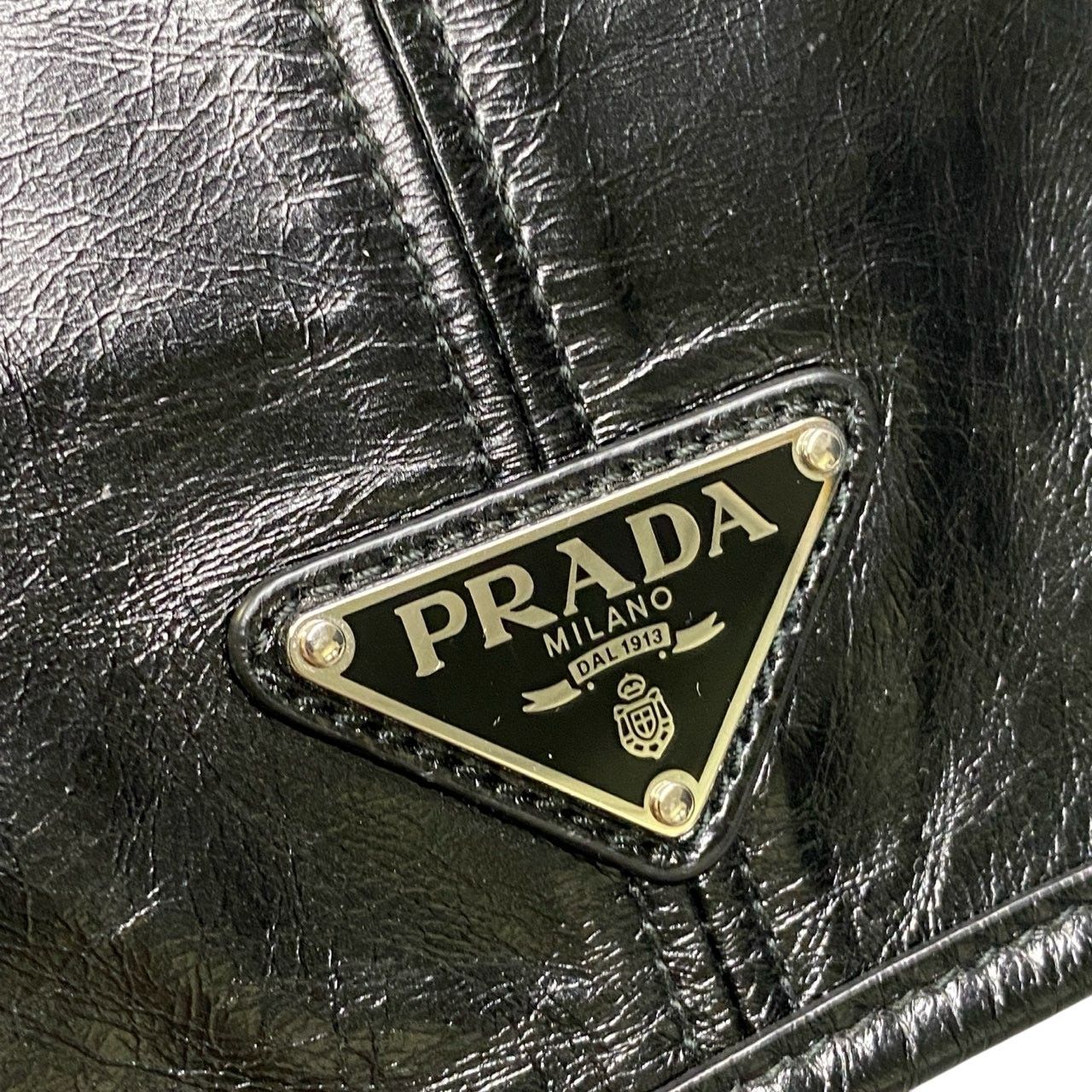 b17 【美品】PRADA プラダ 2VD073 ソフトルックスレザー ショルダー 
