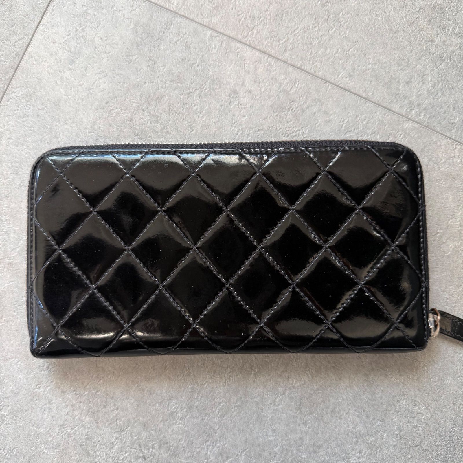 CHANEL シャネル ラウンドファスナー長財布 マトラッセ ココマーク