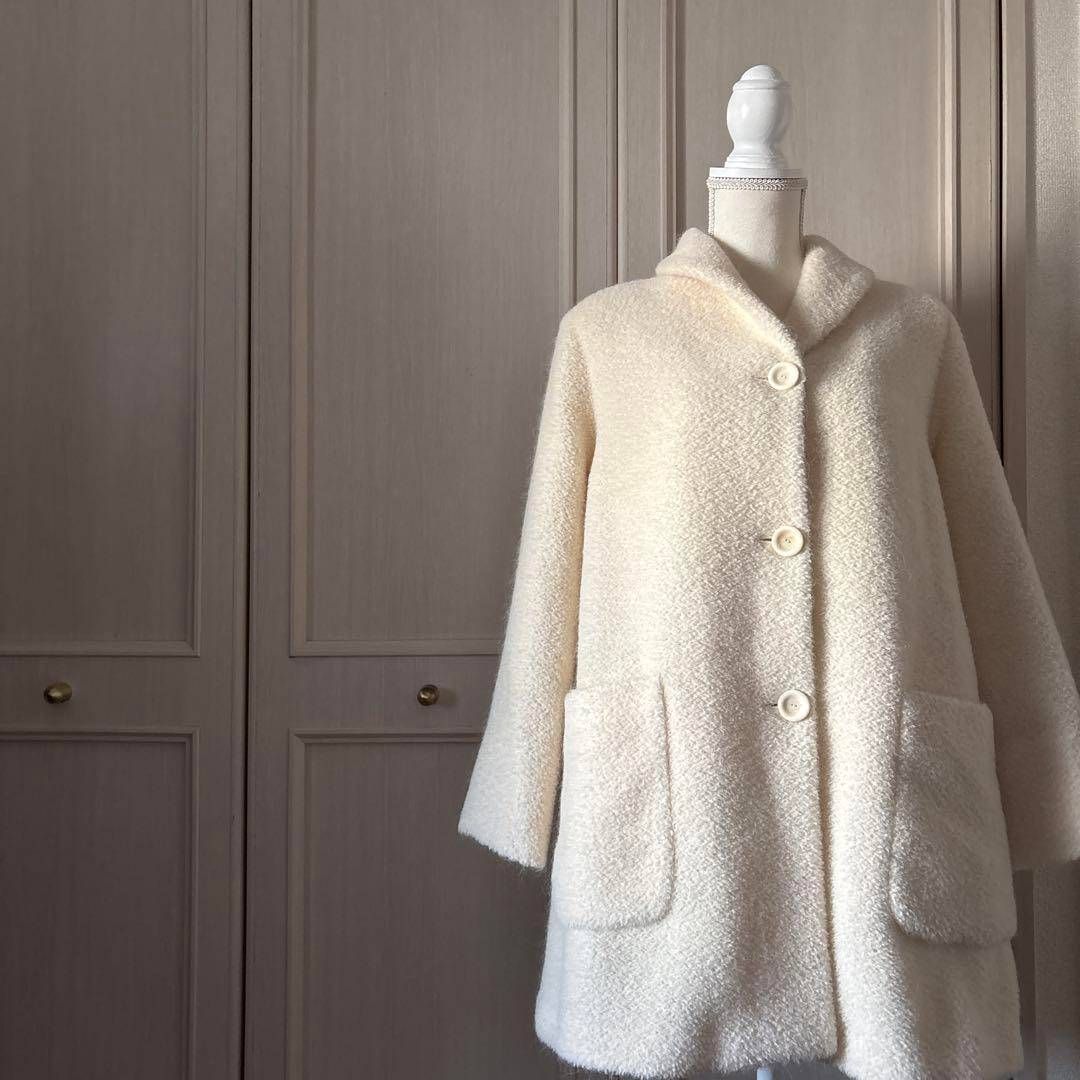 AGNONA アニオナ アルパカ alpaca コート ジャケット 白 ロング 上質