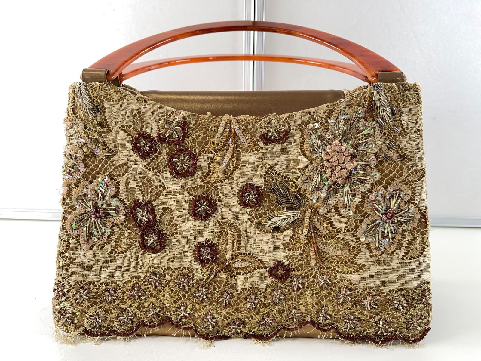 ☆美品 Yukiko Hanai ユキコハナイ 花井幸子 ビーズ刺繍 ハンドバッグ