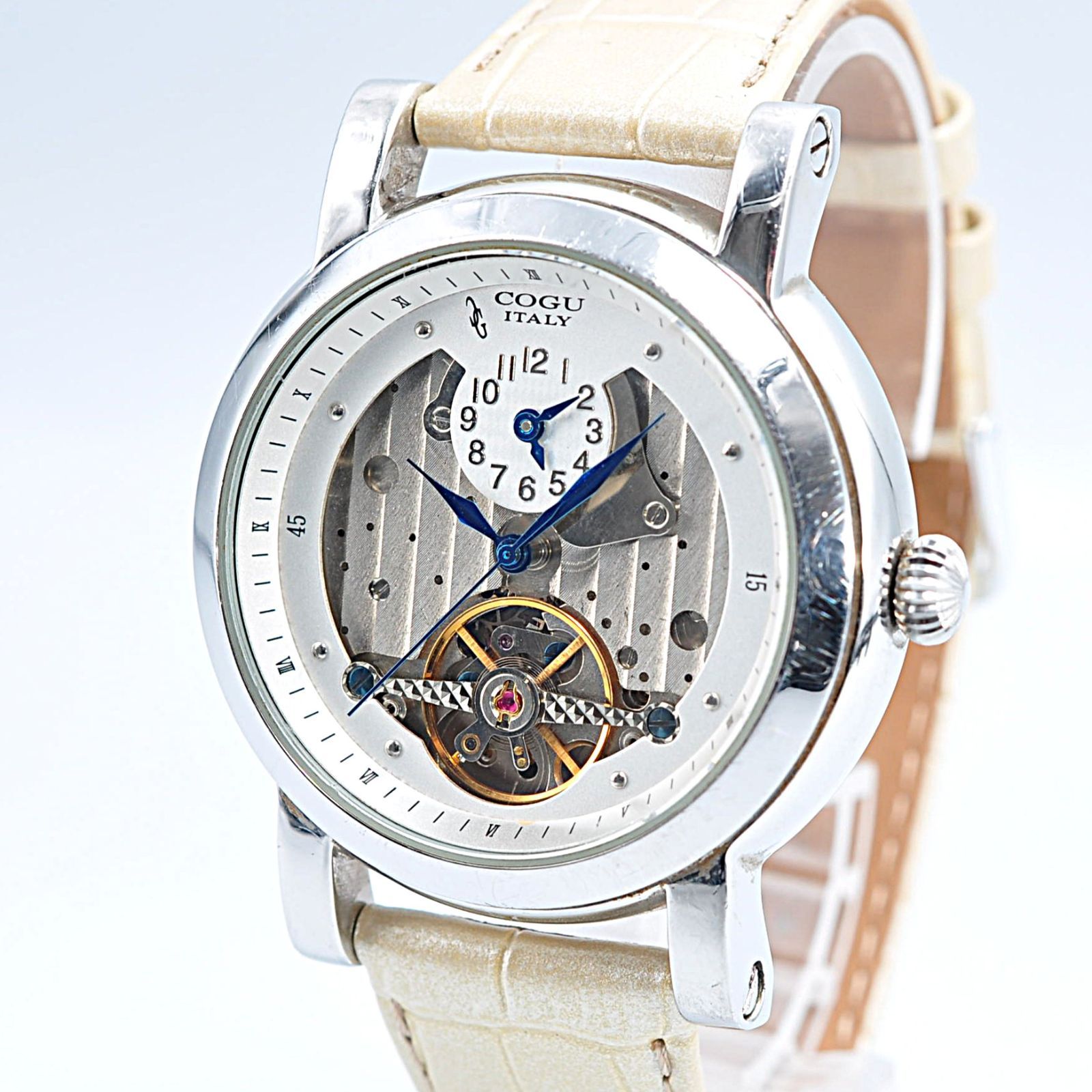 COGU コグ 腕時計 DUALTIME デュアルタイム フルスケルトン 自動巻き 