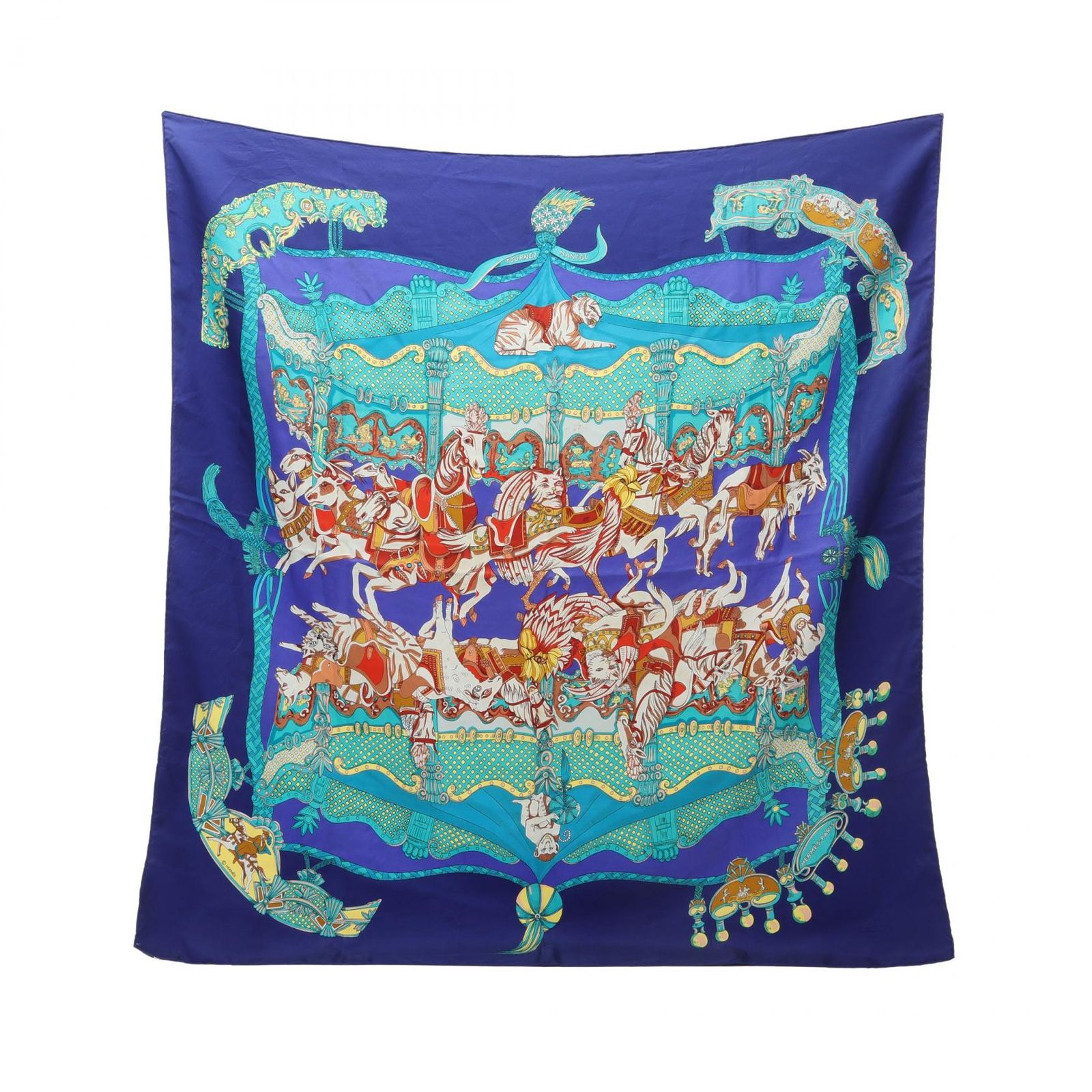 HERMES エルメス カレ90 TOURNEZ MANEGE スカーフ - メルカリ