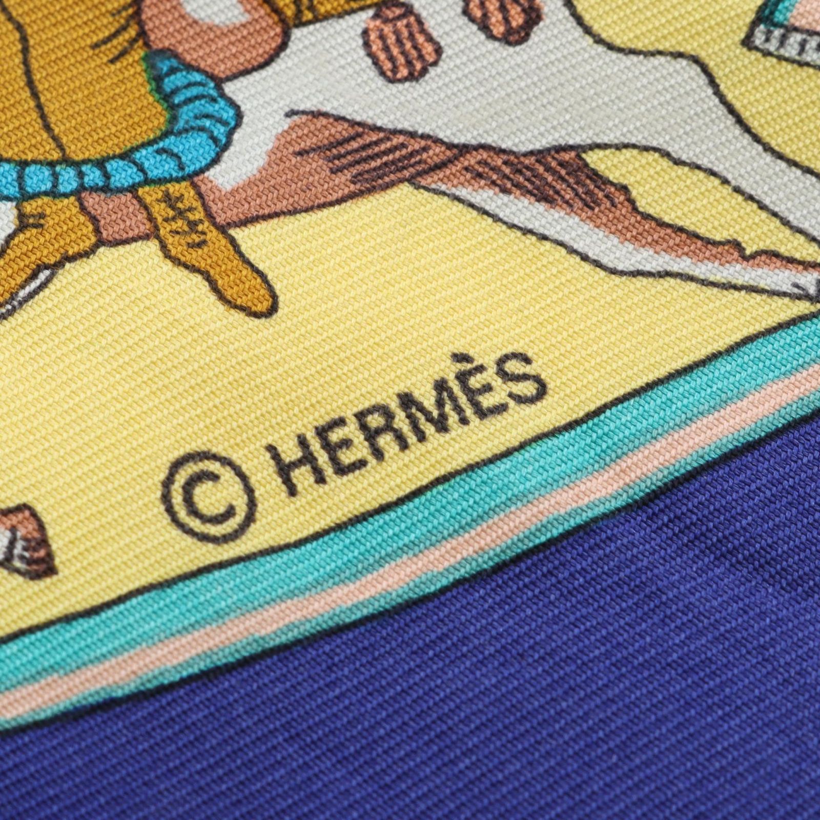 HERMES エルメス カレ90 TOURNEZ MANEGE スカーフ - メルカリ