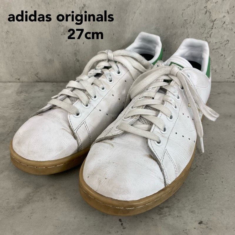 adidas originals アディダス スタンスミス STAN SMITH スニーカー シューズ 靴 ホワイト 白 ガムソール レザー ローカット 紐靴 27.0cm US9 ID0268 ストリート カジュアル 王道 定番 人気  