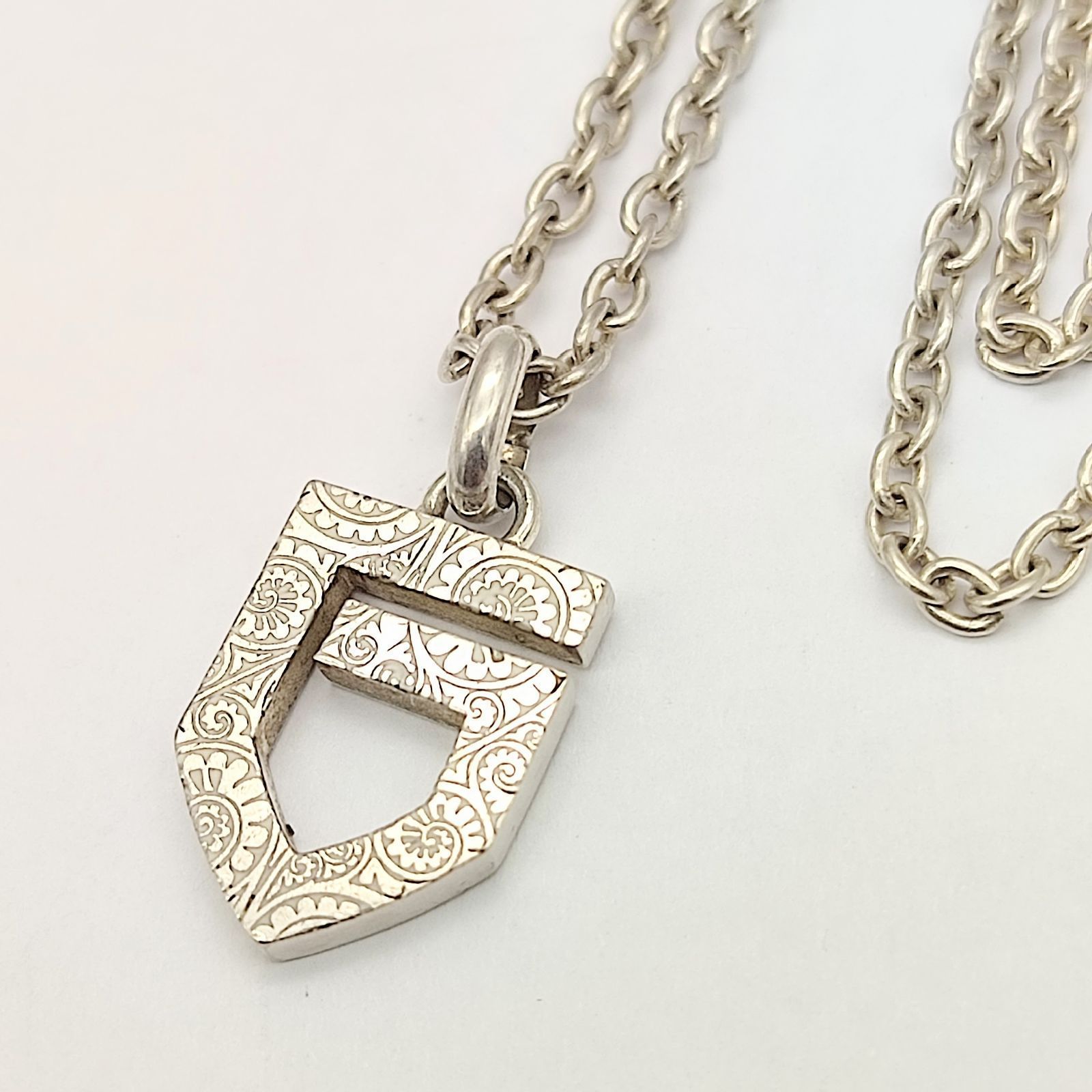 美品】GARNI ガルニ Vine Pattern G Pendant バインパターン Gロゴ 