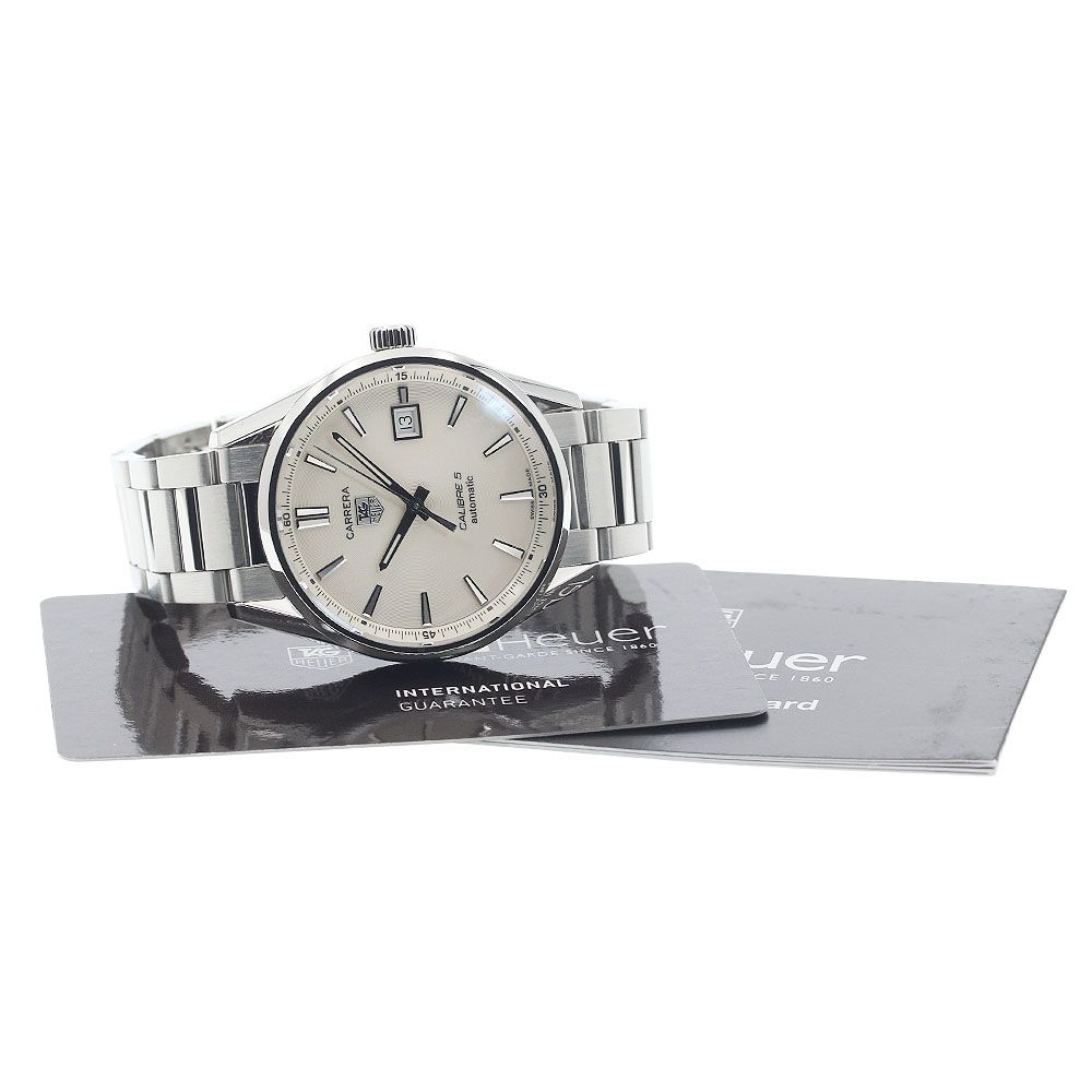  タグホイヤー TAG HEUER WAR211B.BA0782 カレラ キャリバー5 デイト 自動巻き メンズ 保証書付き_938341 結婚式対応 自動巻き時計 腕時計(アナログ)