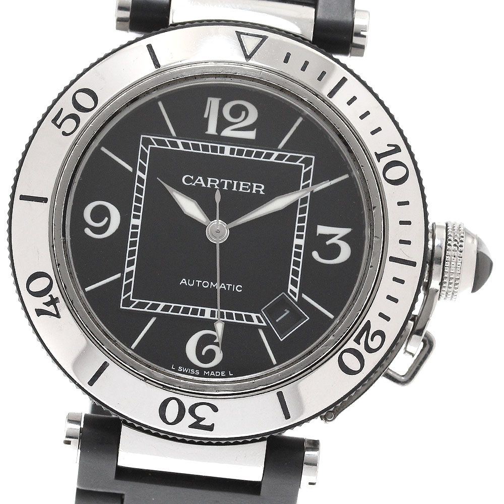 訳あり カルティエ CARTIER W31077U2 パシャ シータイマー デイト 自動巻き メンズ _930087