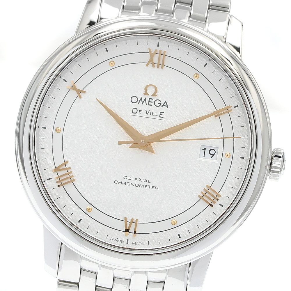 オメガ OMEGA 424.10.40.20.02.004 デビル プレステージ デイト 自動巻き メンズ 保証書付き_938304