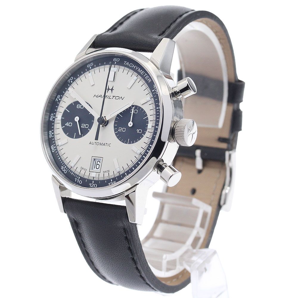  ハミルトン HAMILTON H384160 イントラマティック デイト クロノグラフ 自動巻き メンズ 箱 保証書付き_943110 重ね着 自動巻き時計 腕時計(アナログ)