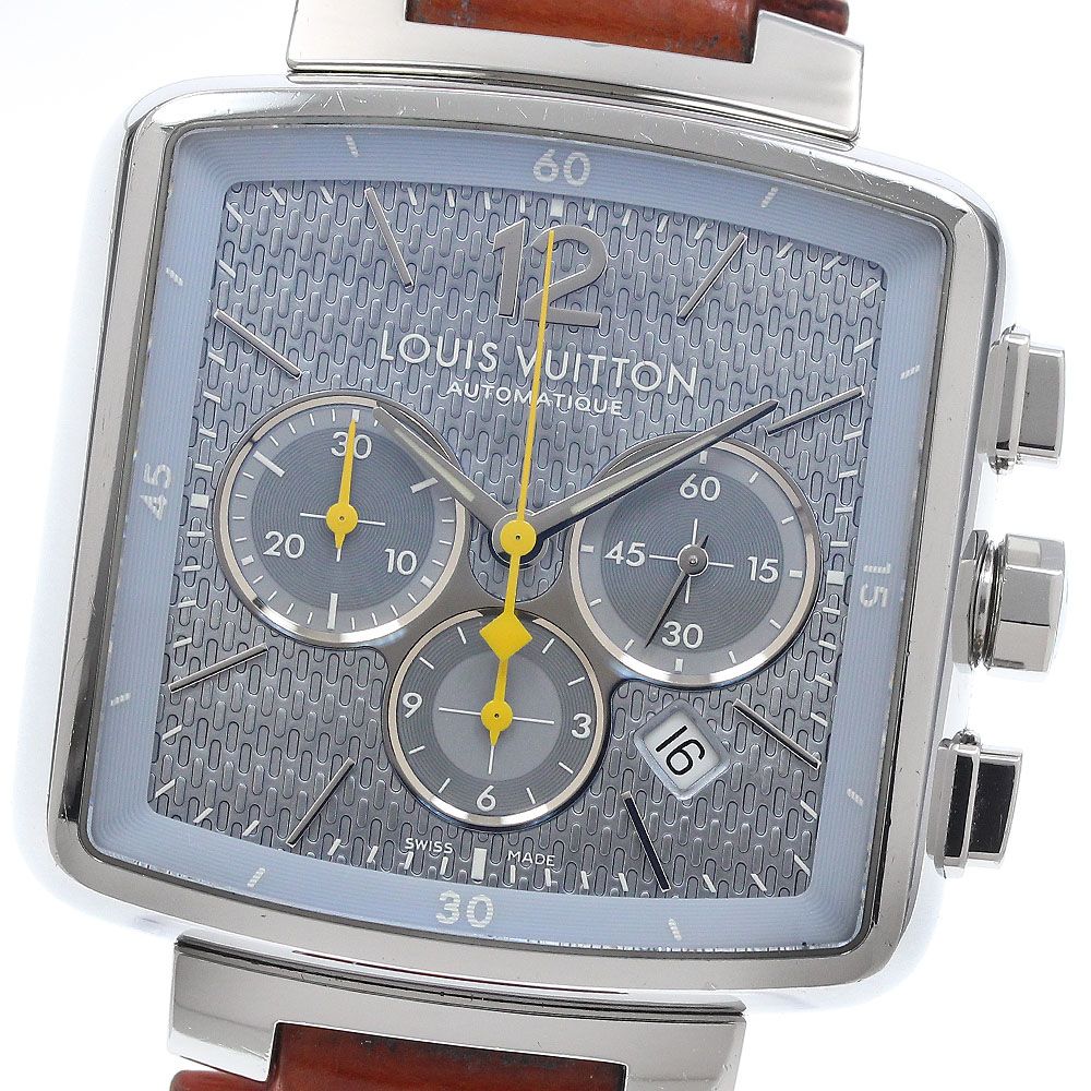 ベルト訳あり ルイ ヴィトン LOUIS VUITTON Q2121 スピーディ クロノグラフ 自動巻き メンズ 箱 保証書付き_942802