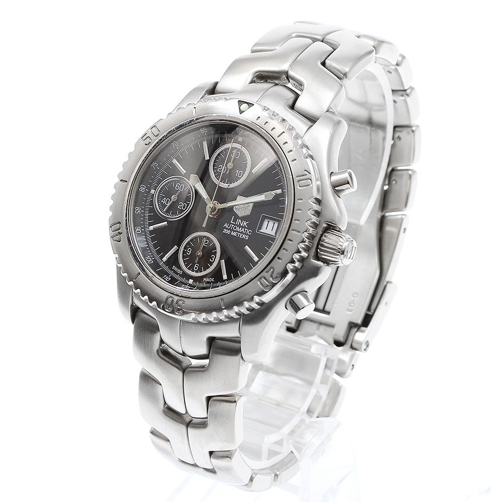  タグホイヤー TAG HEUER CT2111 リンク クロノグラフ デイト 自動巻き メンズ _935541 トレンチコート 自動巻き時計 腕時計(アナログ)