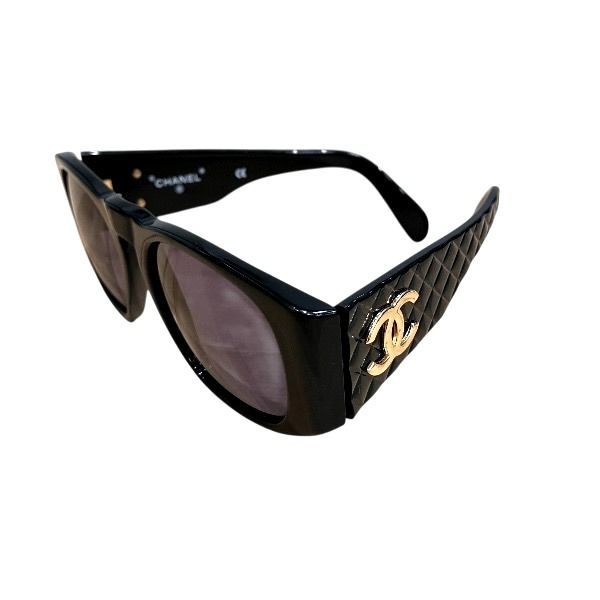 Chanel Matelasse Coco Mark Sunglasses Black Plastic Used | eBay