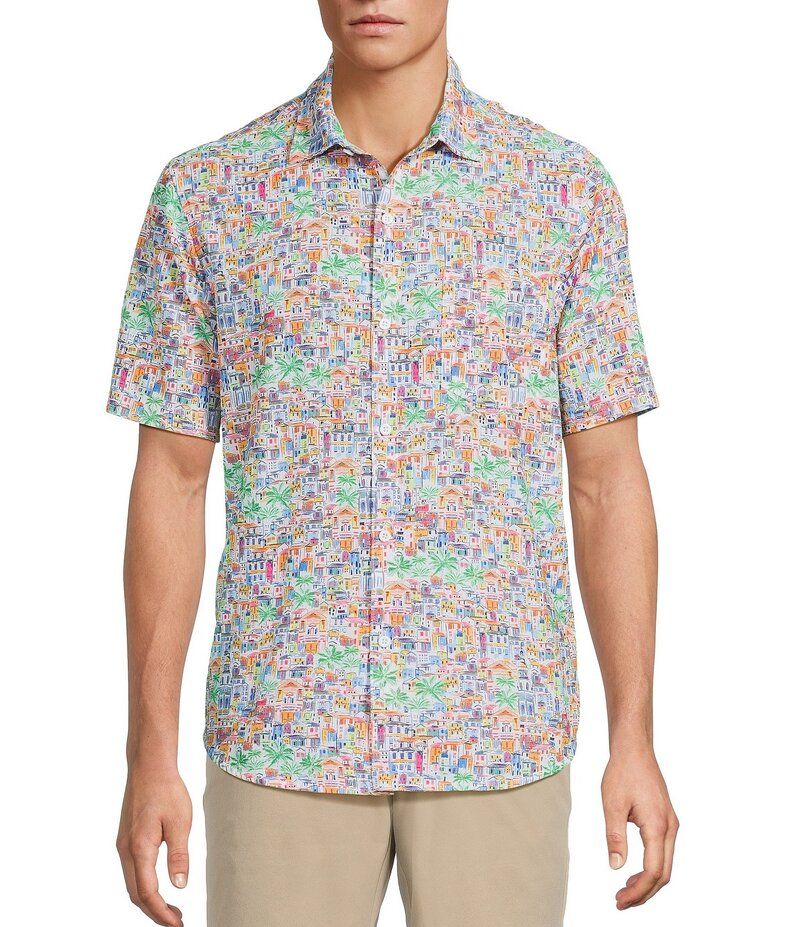 トッミーバハマ メンズ トップス シャツ トール Tommy Bahama Big Tall IslandZone Bahama Coast Amalfi Views Short Sleeve Woven Shirt Continental