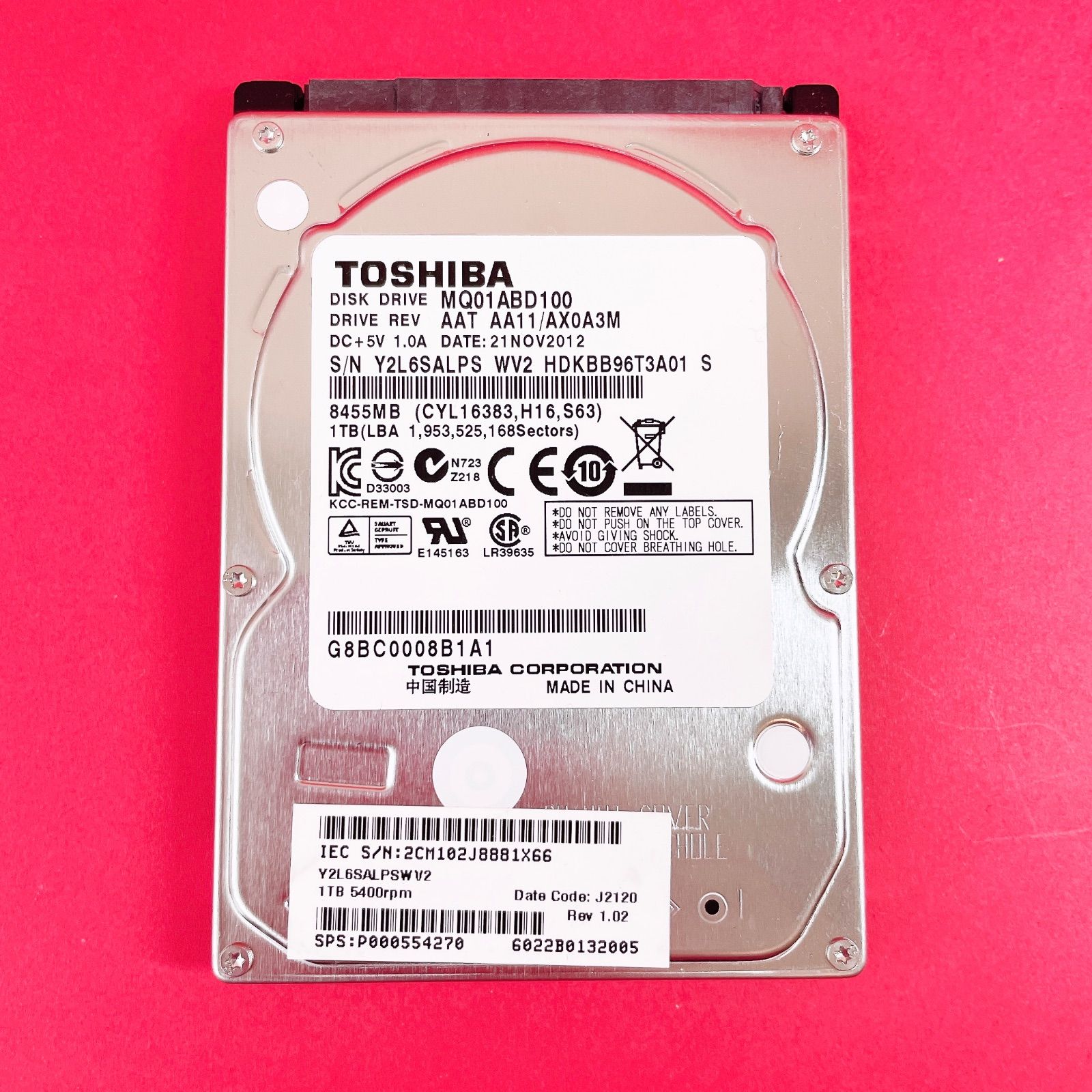 TOSHIBA HDD 1TB MQ01ABD100 2.5
