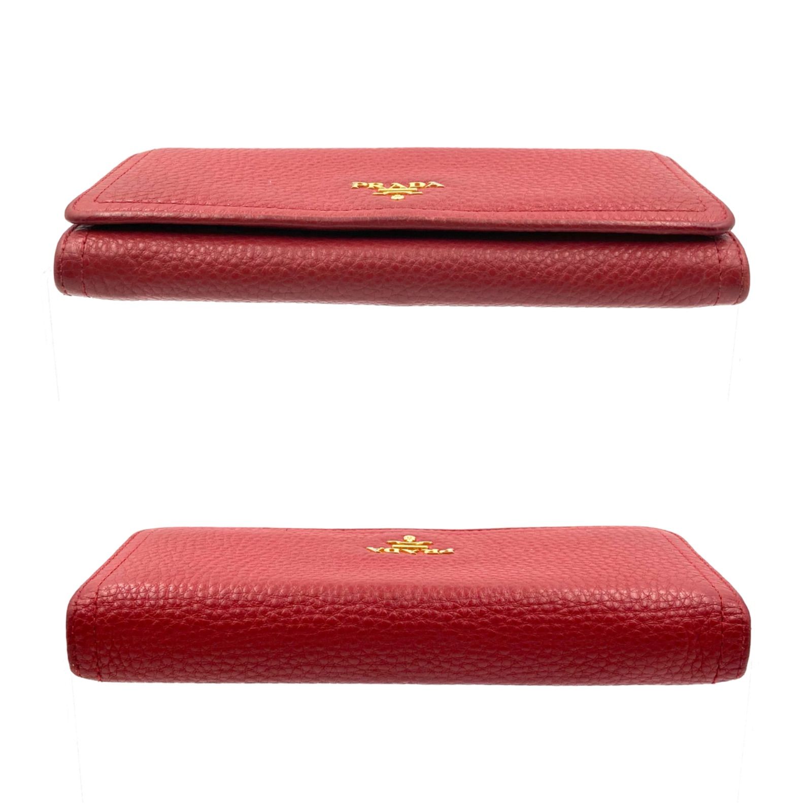 □極美品□PRADA プラダ Vitello Daino ヴィッテロダイノ ロング