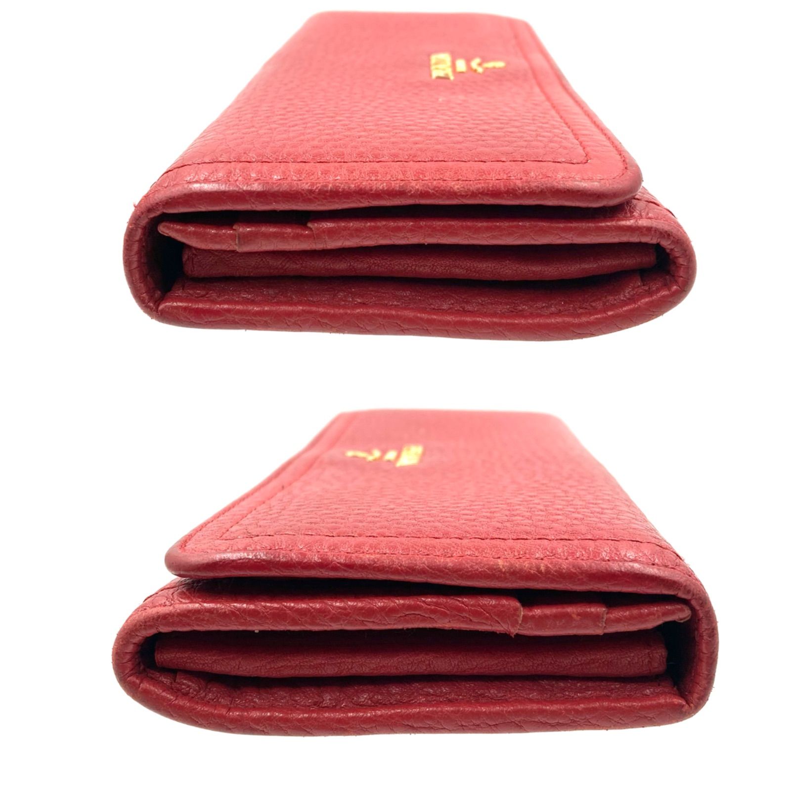 PRADA プラダ 財布 極美品 ブラック レッド DAINO 確実正規品 □極美品□PRADA プラダ Vitello Daino ヴィッテロダイノ ロング