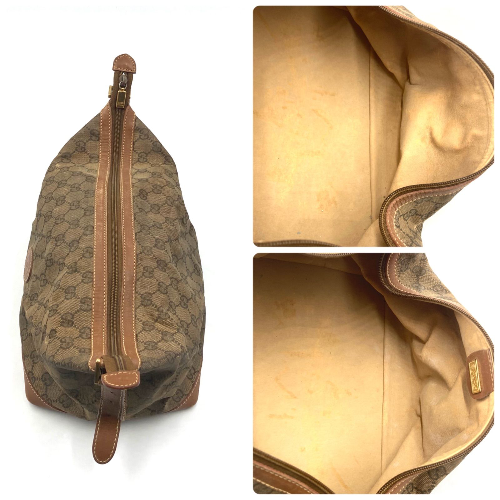 GUCCI グッチ GGキャンバス×レザー ワンハンドバック アクセサリー