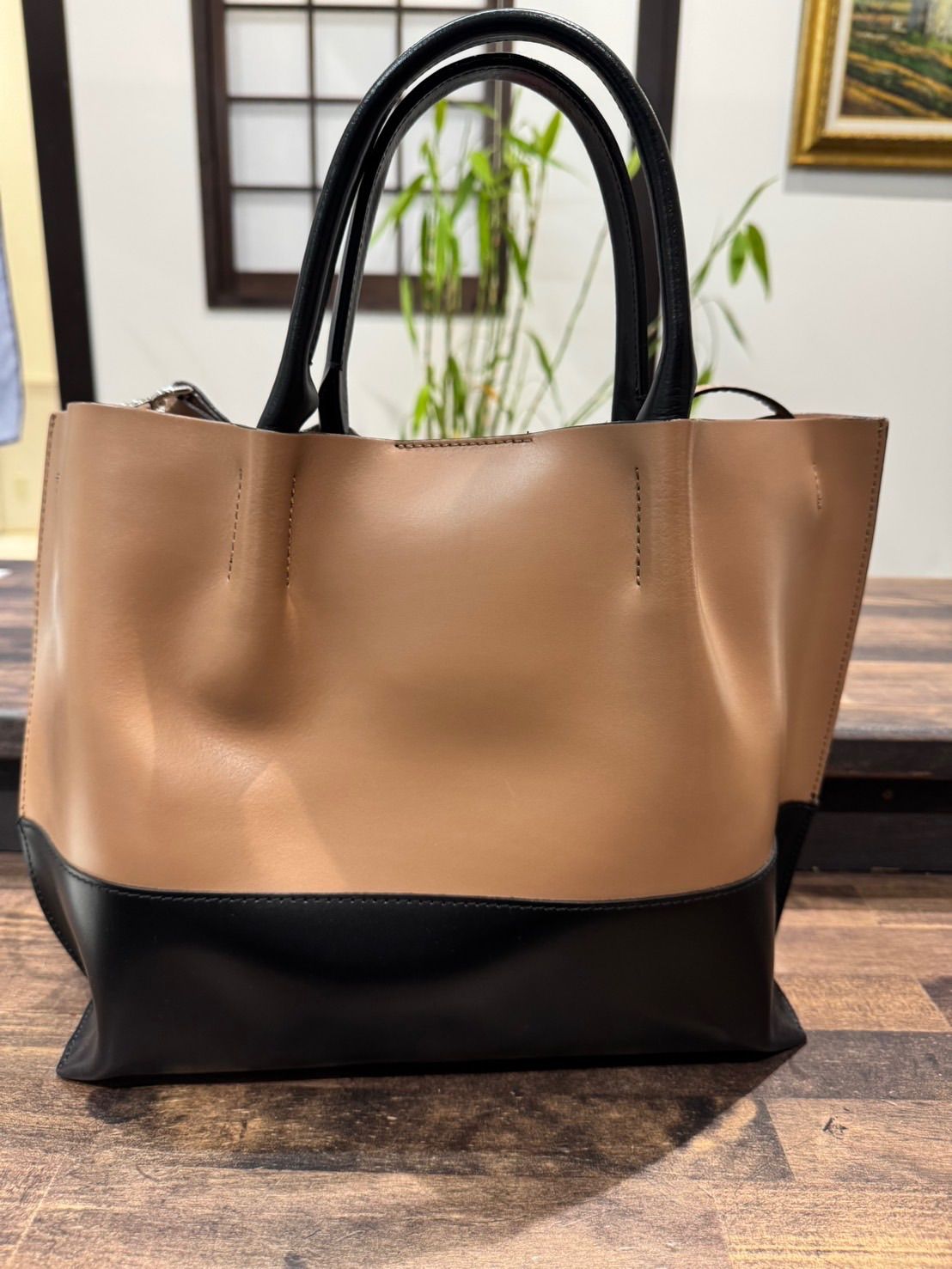 中古品】 GIANNI CHIARINIジャンニキアリーニ バイカラー 2WAY トート