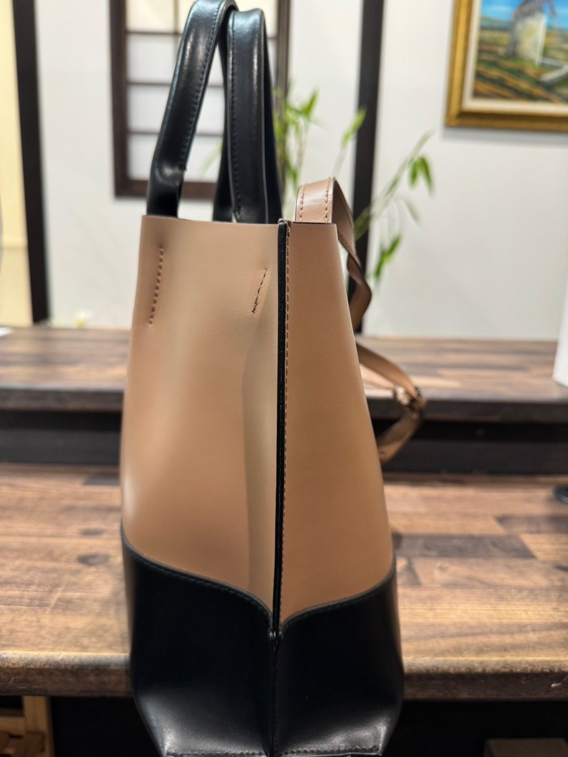 中古品】 GIANNI CHIARINIジャンニキアリーニ バイカラー 2WAY トート
