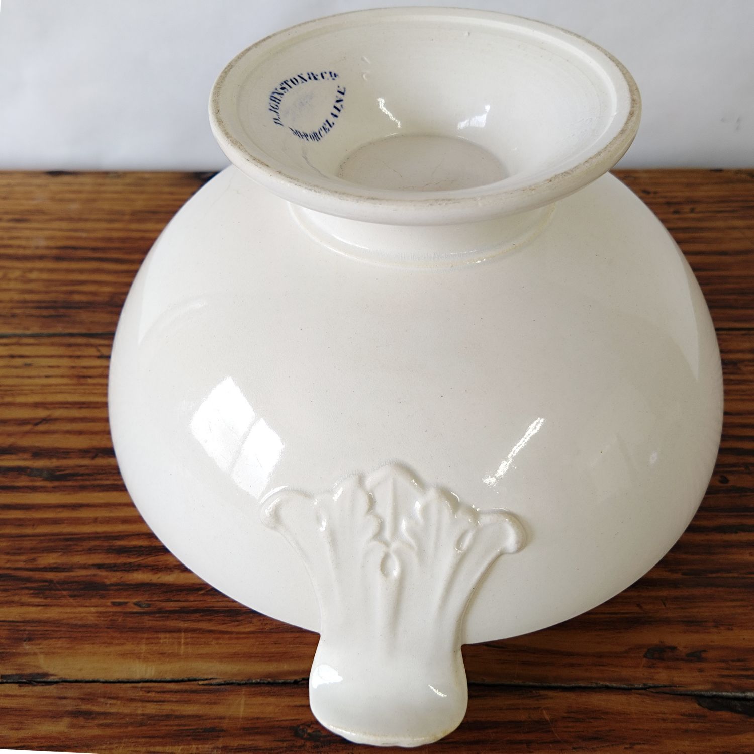 フランス 19世紀 ボルドー窯 スーピエール Soupière 18.7cm 刻印あり