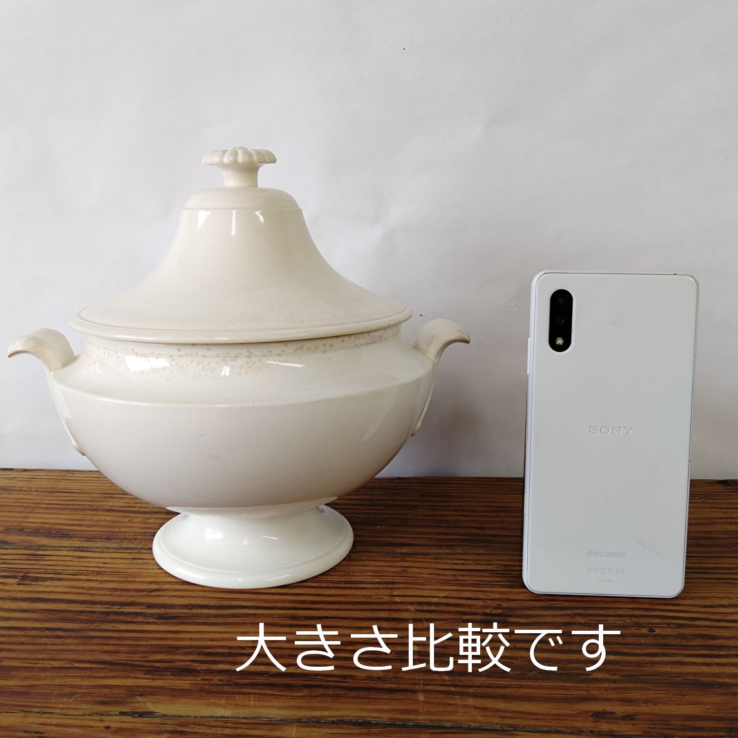 フランス 19世紀 ボルドー窯 スーピエール Soupière 18.7cm 刻印あり