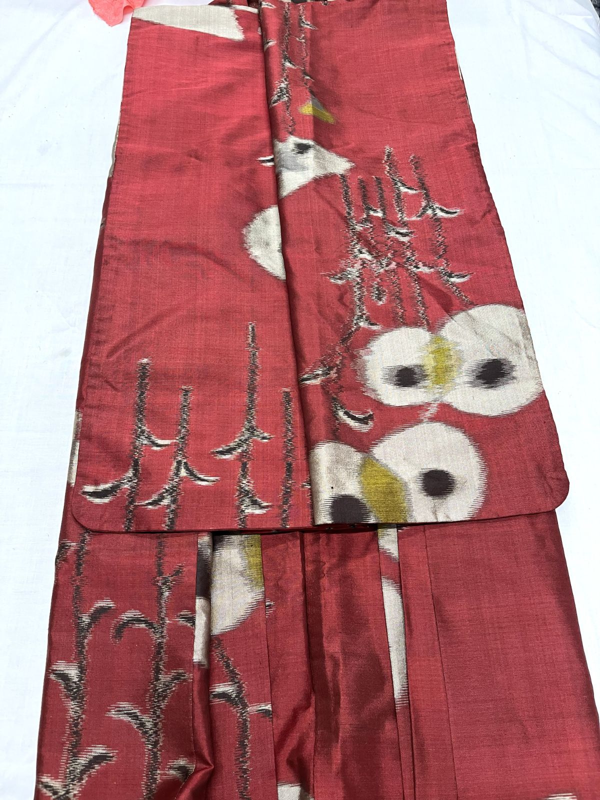 長羽織 アンティーク着物 美品 正絹 銘仙 - メルカリ