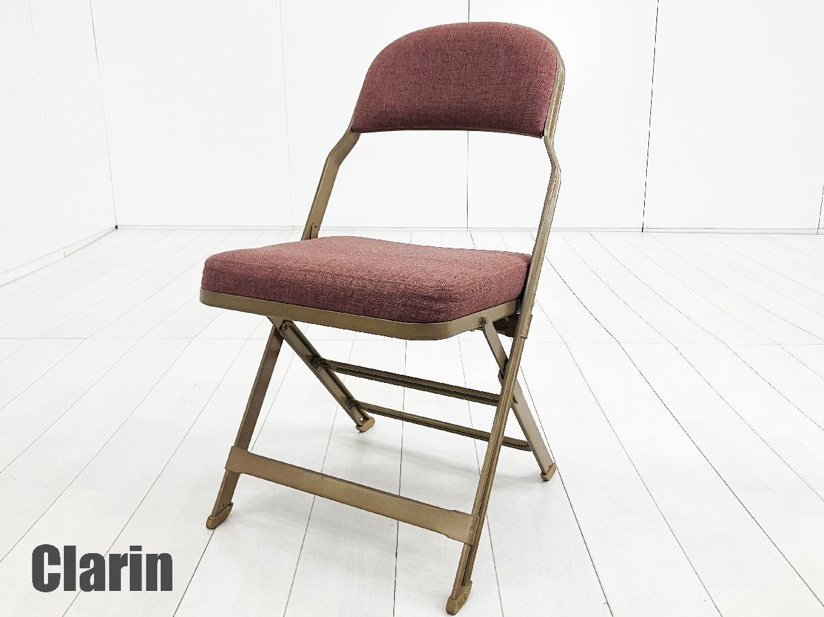 CLARIN /クラリン□フルクッションフォールディングチェア□レッド系