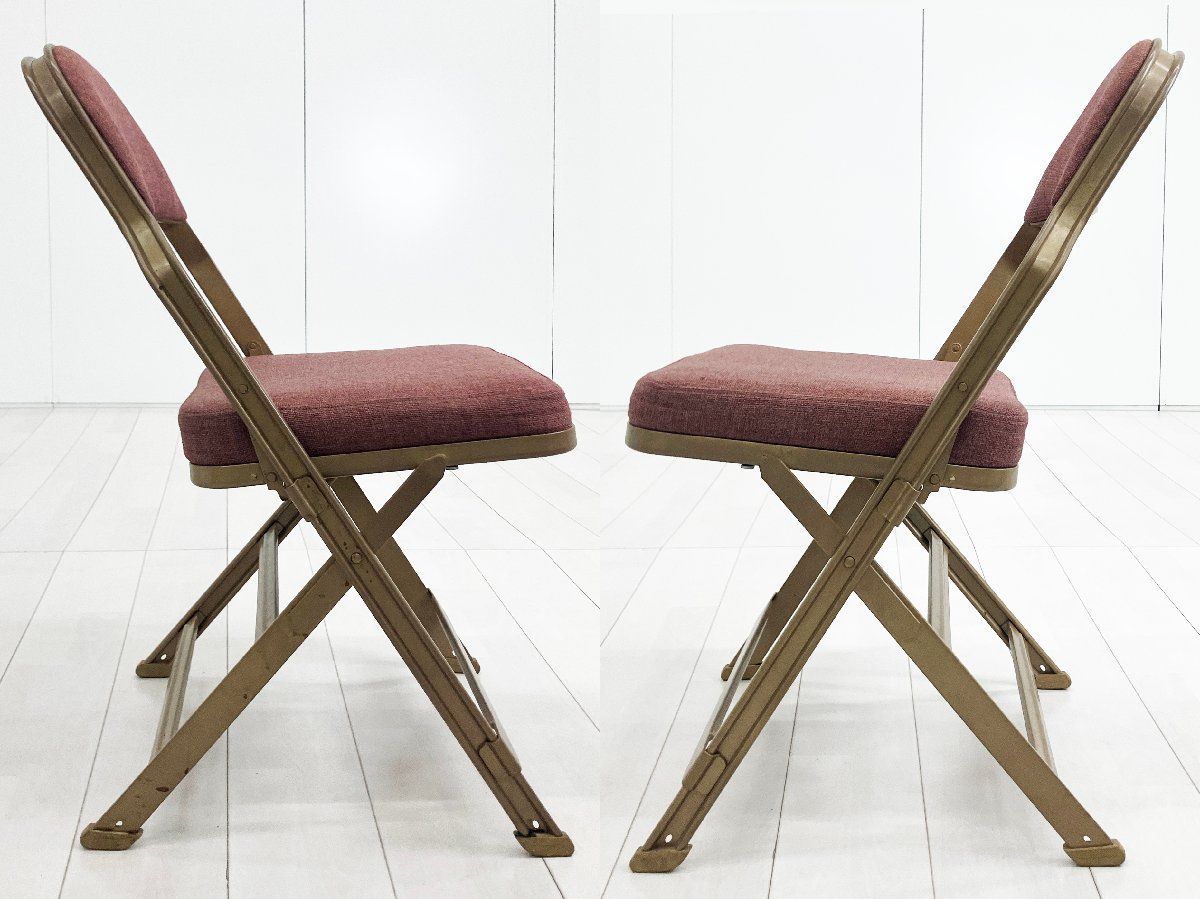 CLARIN /クラリン□フルクッションフォールディングチェア□レッド系