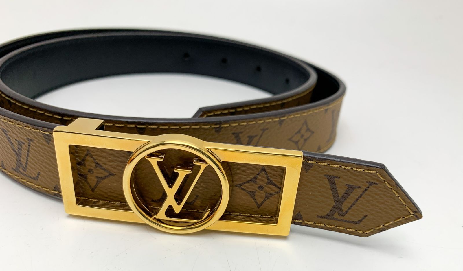 LOUIS VUITTON ルイヴィトン モノグラムリバース ベルト・ドーフィーヌ 