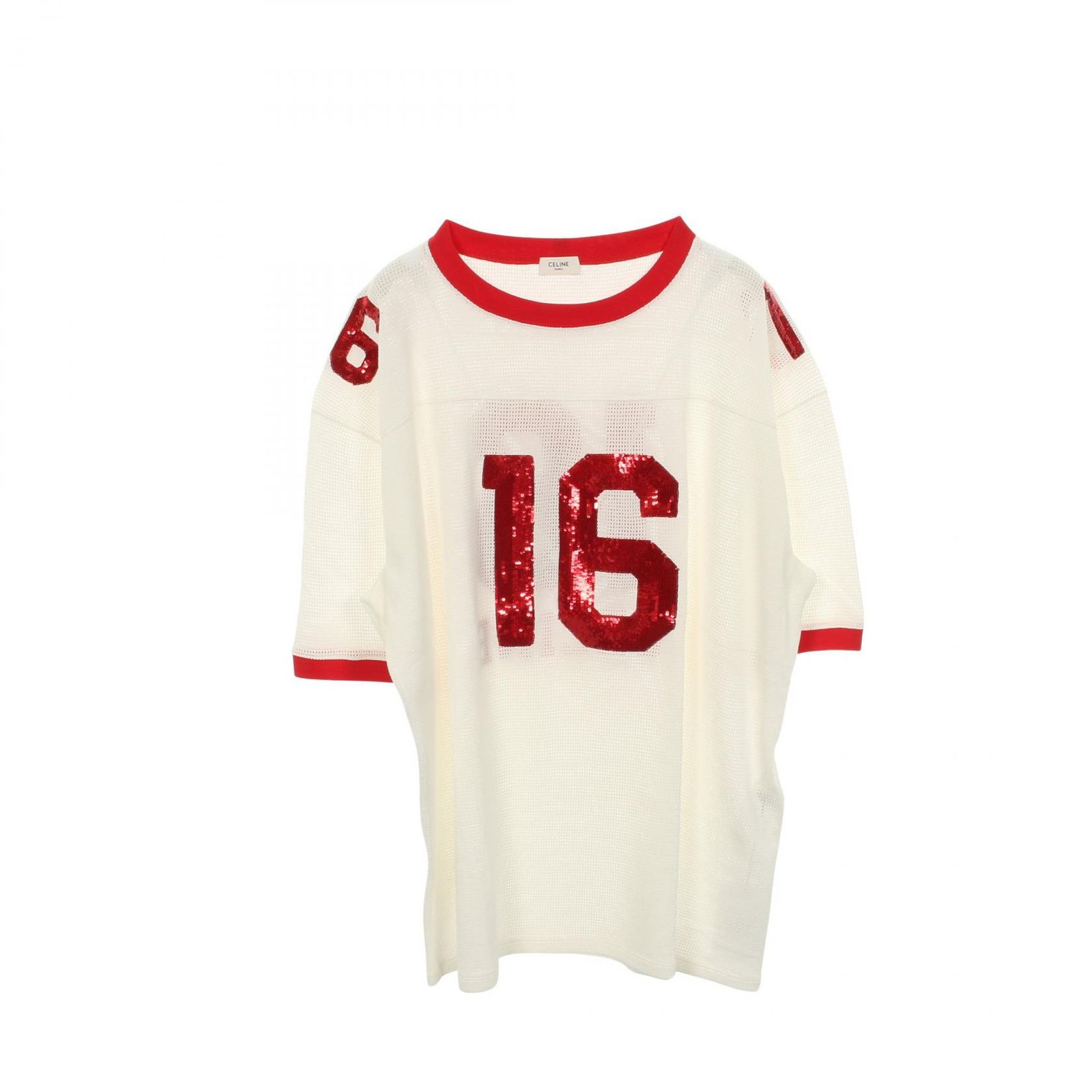 セリーヌ CELINE 半袖Tシャツ 16 エンブロイダリー 2X18D818I ホワイト