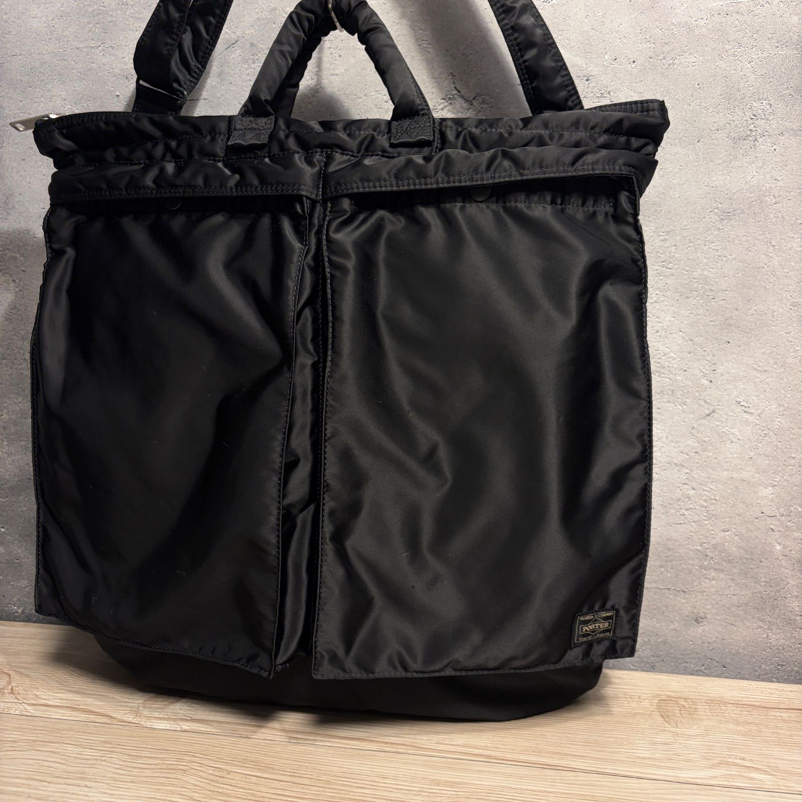 PORTER TANKER ヘルメットバッグ ブラック 2WAY 旧ファスナー Lサイズ 