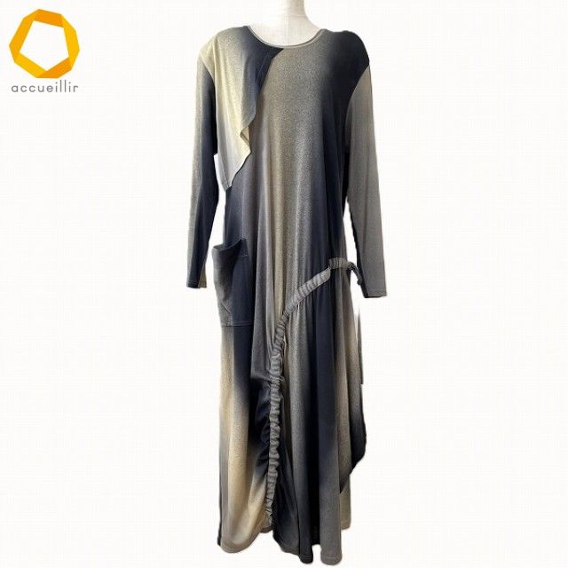 anc エイココンドウ EIKO KONDO ワンピース 黄系 黒系 グレー系 変形