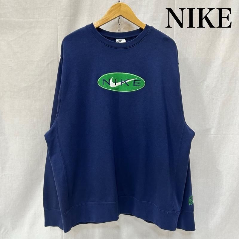ナイキ フレンチテリークルーネックスウェットシャツ ロゴ刺繍 ネイビー XXLサイズ FZ4729-410 メンズ XXL ISItems【USED】【古着】【中古】50153120