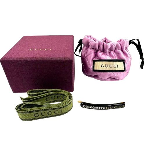 GUCCI グッチ ヘアピン ヘアクリップ ラインストーン クリスタル