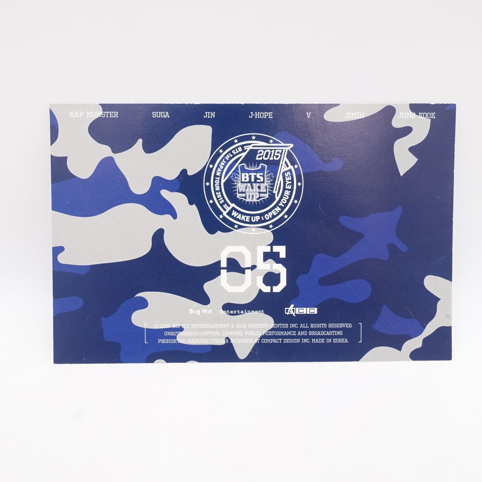 BTS 2015 WAKE UP:OPEN YOUR EYES SUGA フォトカード BTS 1ST JAPAN