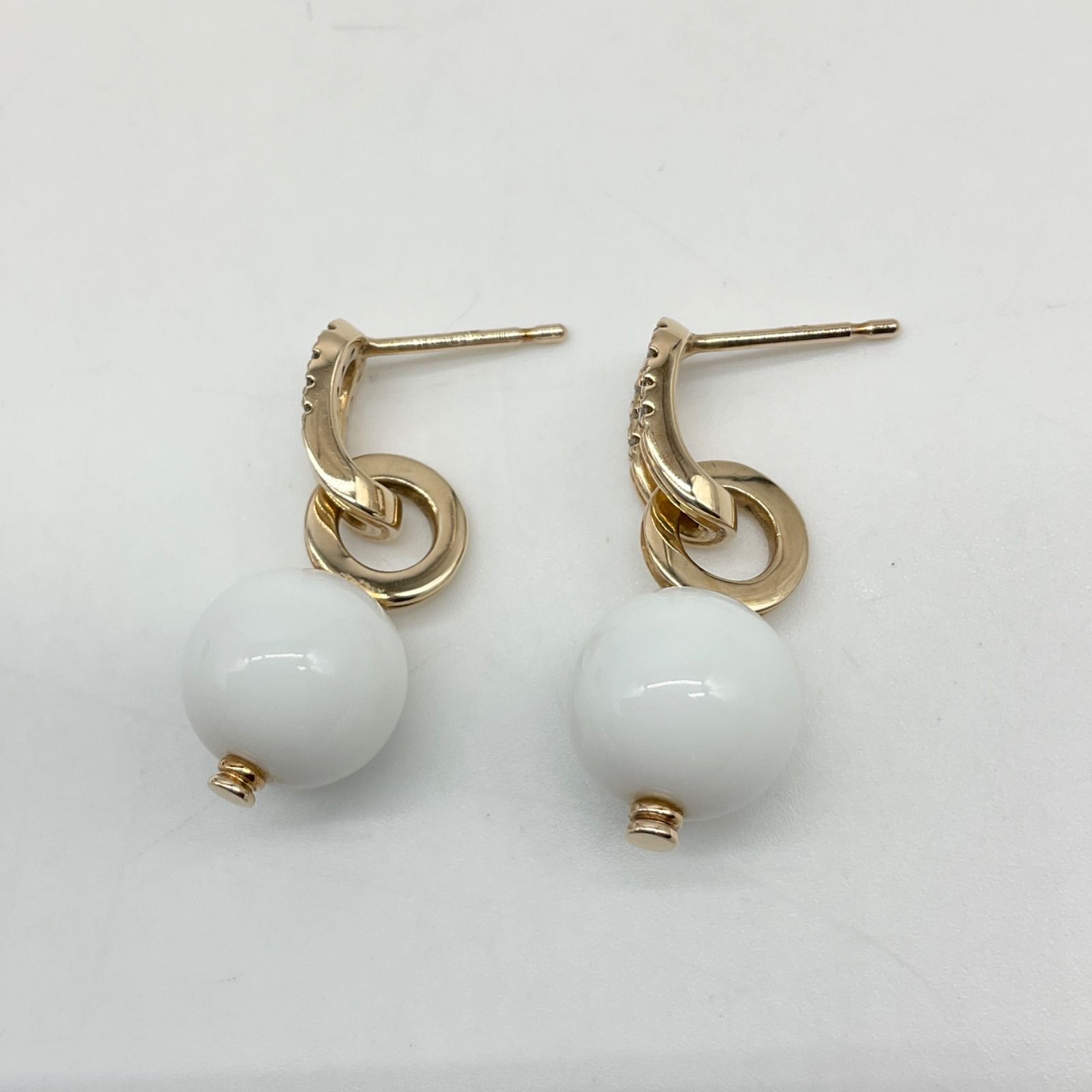 HIROTAKA ヒロタカ BELUGA ベルーガ オブロング ダイヤモンド ピアス