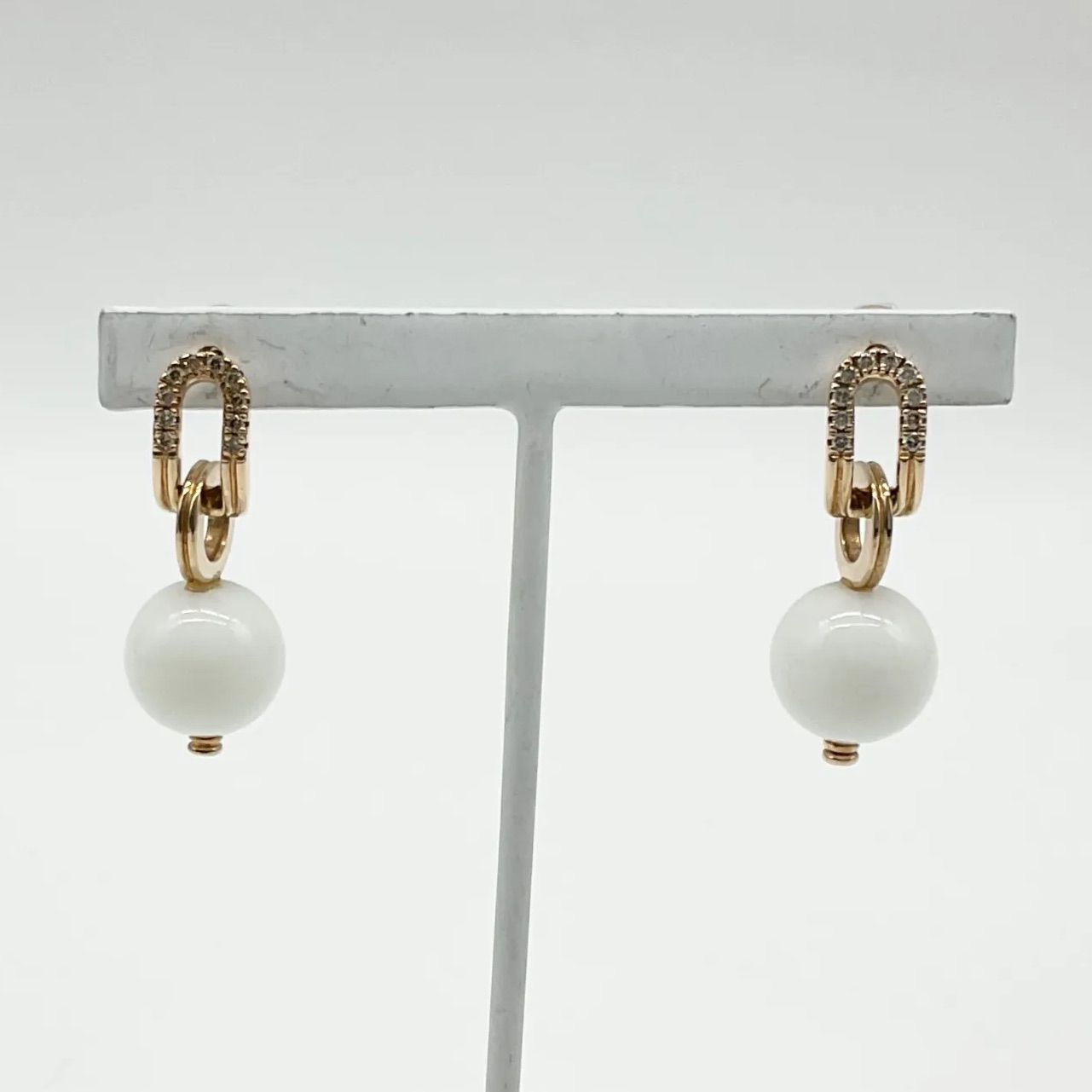 HIROTAKA ヒロタカ BELUGA ベルーガ オブロング ダイヤモンド ピアス