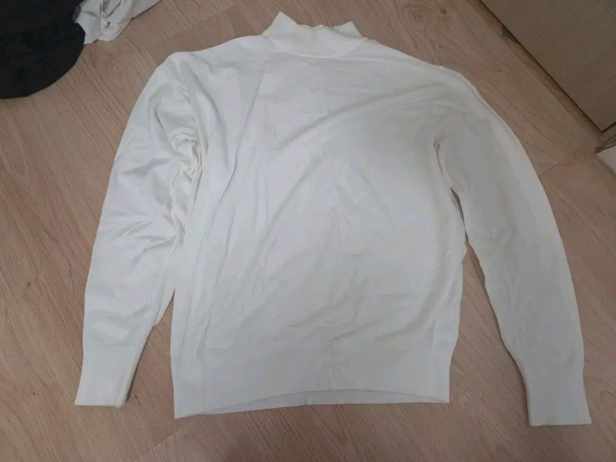 애습ハーフ タートルネック ニット アイボリー (L)