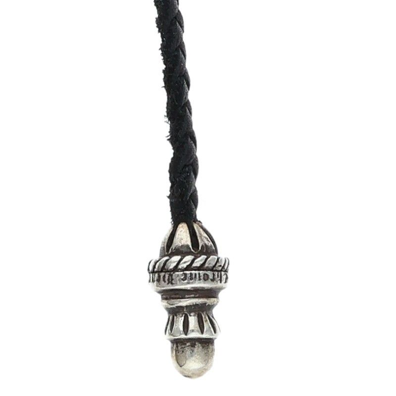 クロムハーツ LEATHER BRAID/ボロチップレザーブレード シルバー