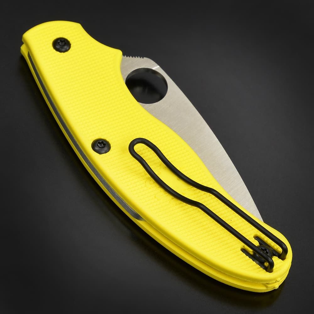  Spyderco 折りたたみナイフ UK ペンナイフ Salt イエロー CPM MagnaCut鋼 C94PYL 18歳以上 テント ナイフ ツール アウトドア
