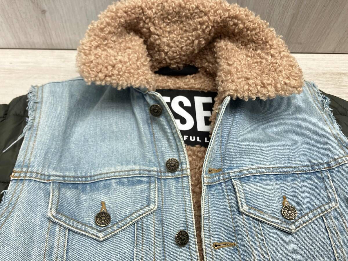 DIESEL/ディーゼル 異素材切替キルティング中綿コート 2WAY ボア
