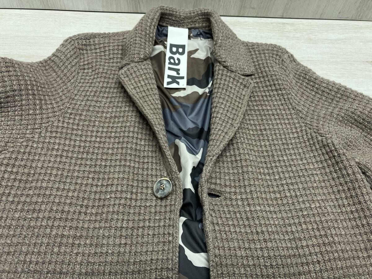 Bark/バーク ニットチェスターコート ウール×ナイロン他 タイト