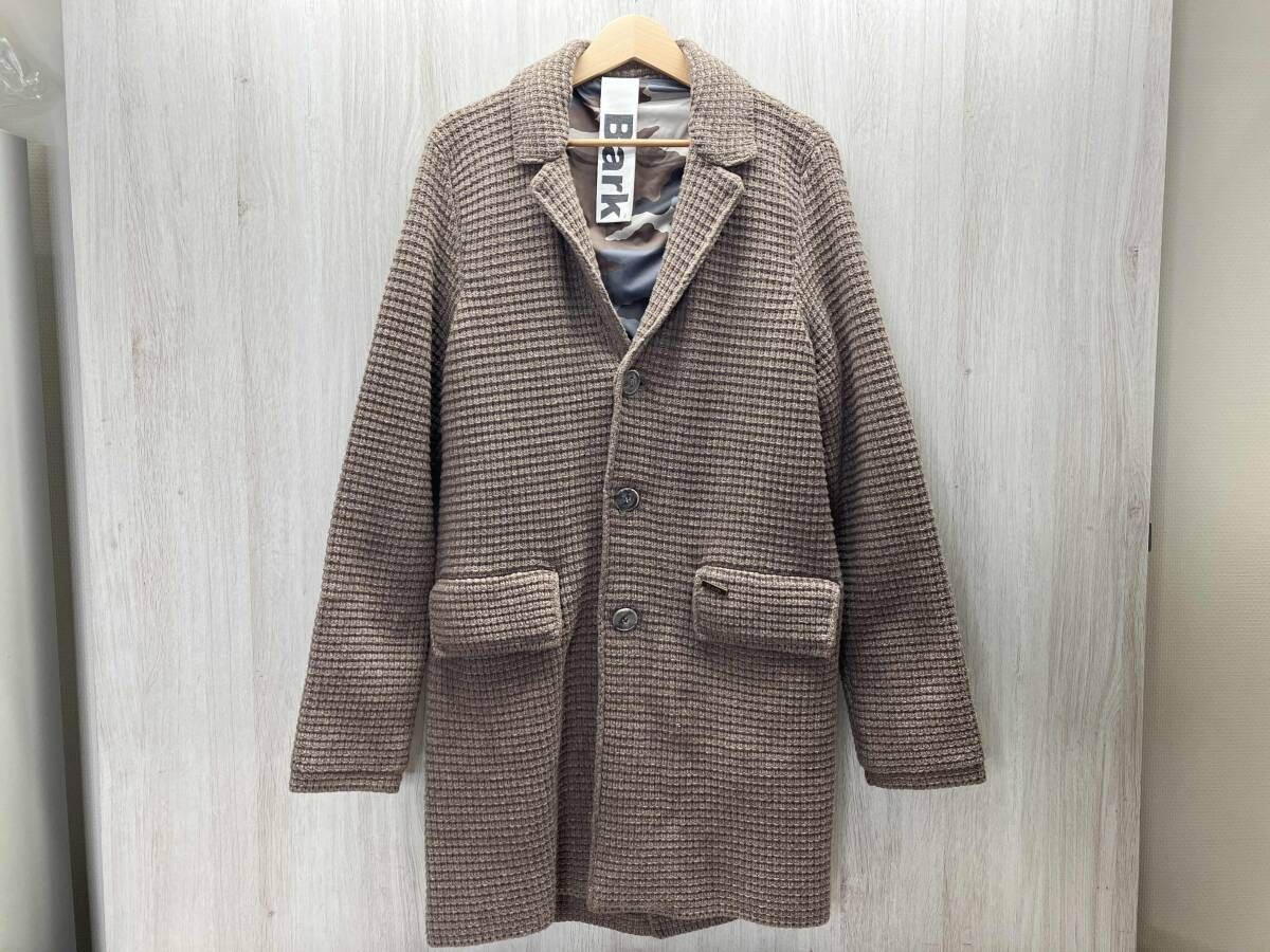 Bark/バーク ニットチェスターコート ウール×ナイロン他 タイト