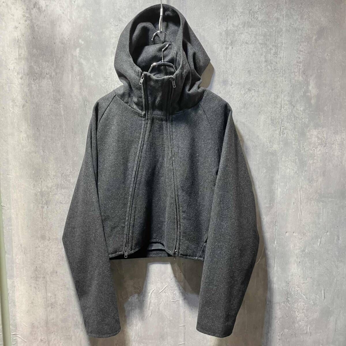 ARCHIVE GOAT ESSENCE MELTON HOODED JACKET サイズ3 ブラック ゴート 
