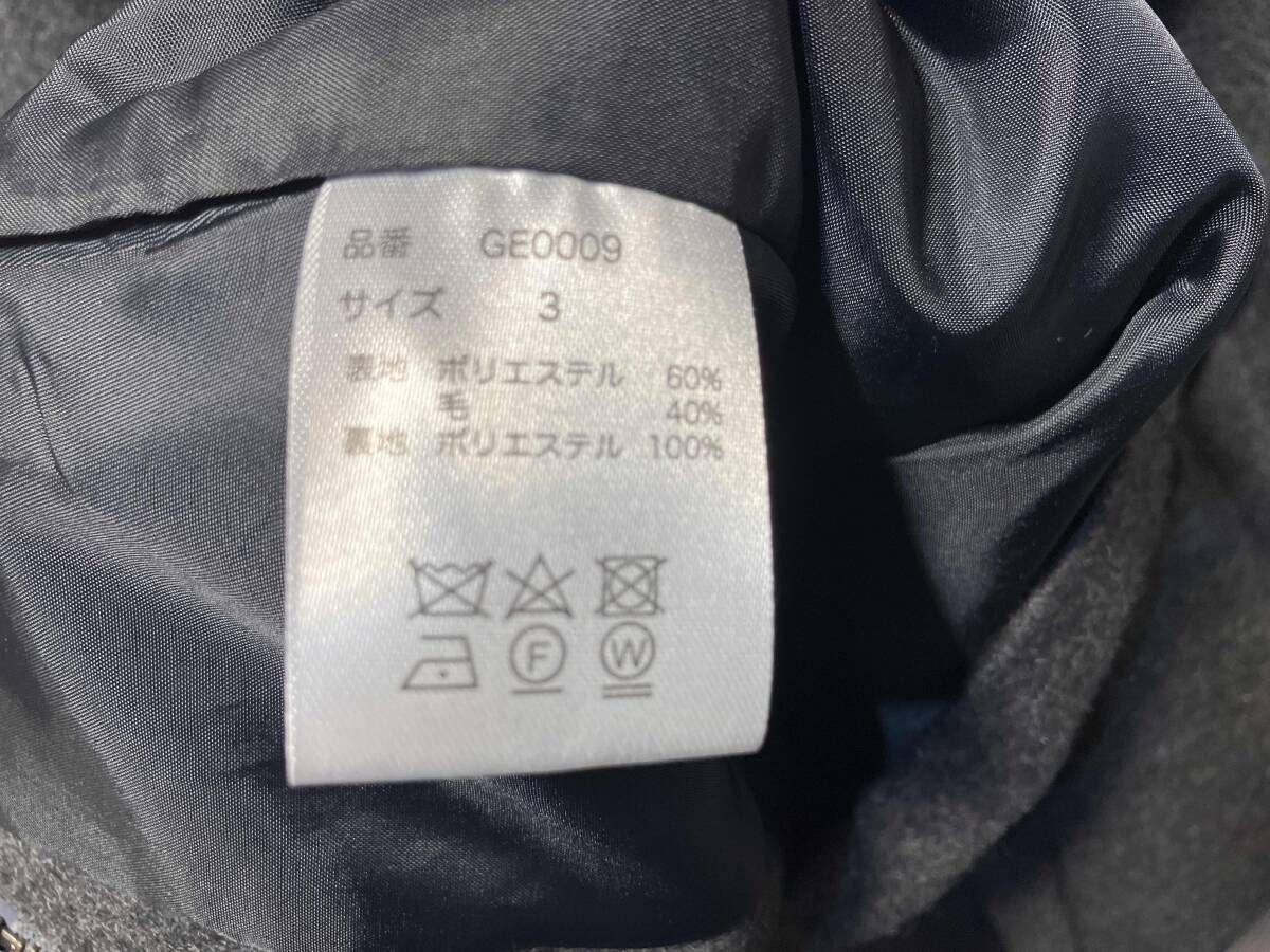 ARCHIVE GOAT ESSENCE MELTON HOODED JACKET サイズ3 ブラック ゴート 