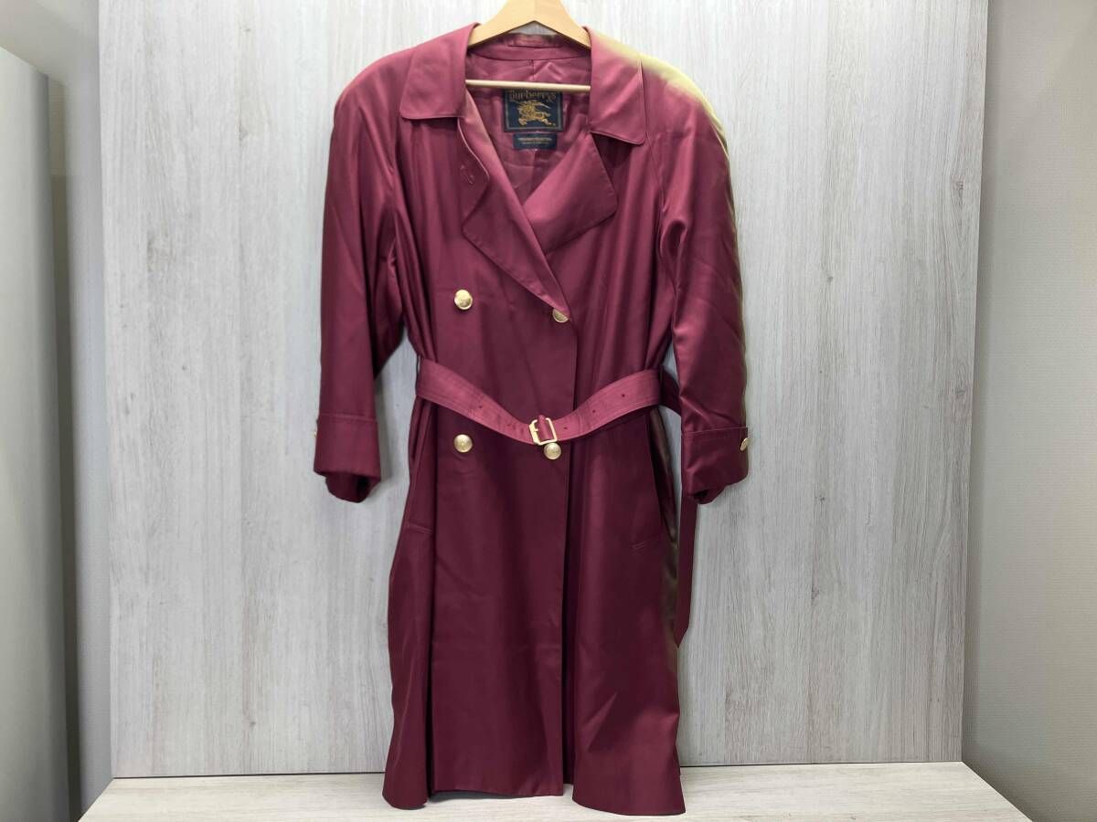 Burberrys/バーバリーズ ヴィンテージ シルクトレンチコ-ト ロング 金