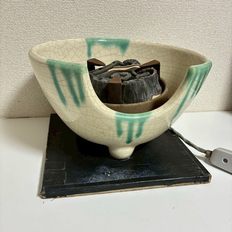 茶道具 野々田商店 風炉型電熱器 - さつま織部 鉄釜 野々田商店 野々田 