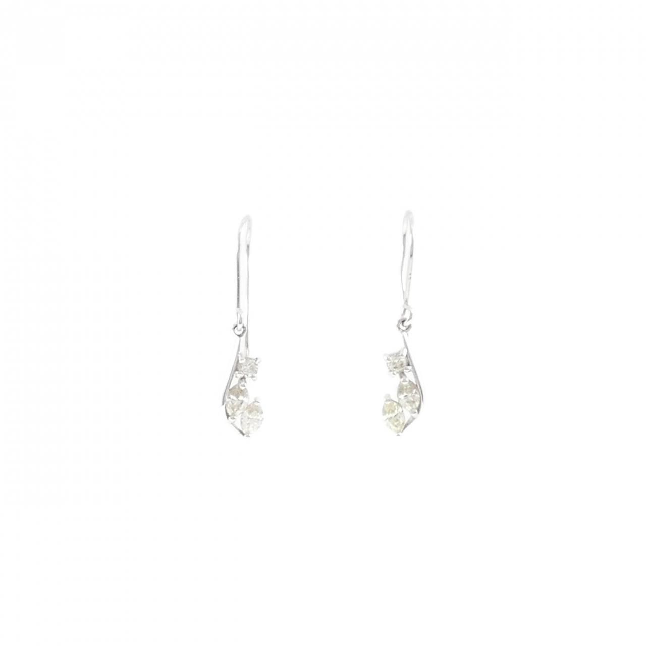 新品】K18WG ダイヤモンド ピアス 0.30CT 【公式通販】