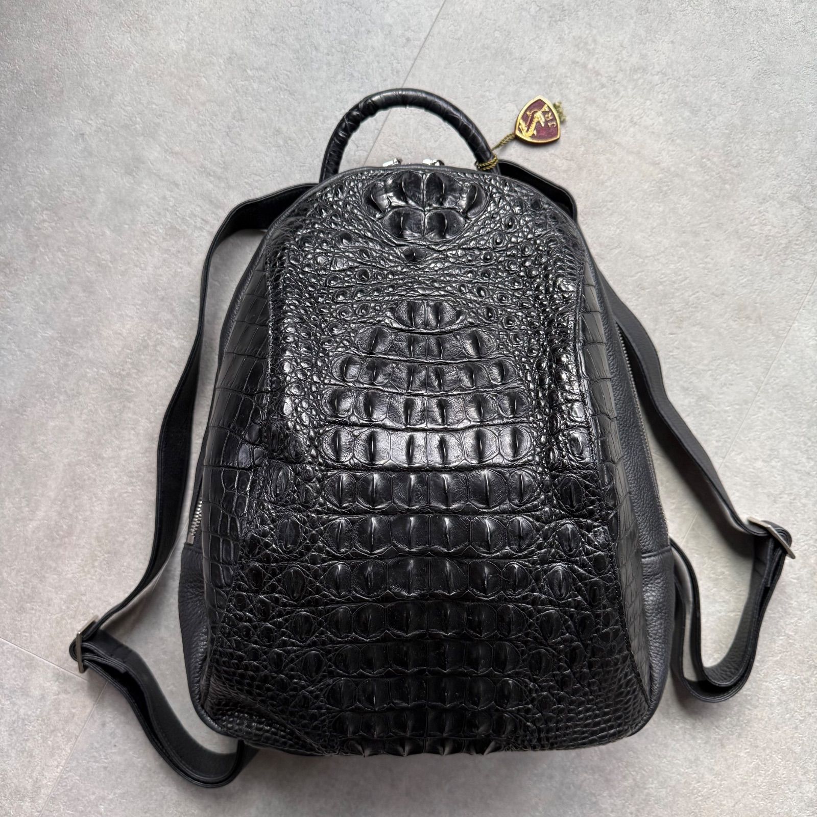 極美品 リュックサック クロコダイル シャイニング JRA認定 バッグ 